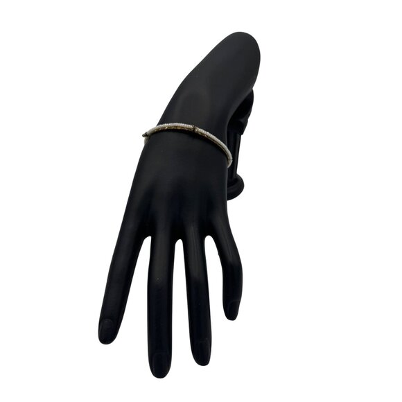 Brassy Gold-Toned Mesh Textured Bangle Bracelet - Picture 1 of 4